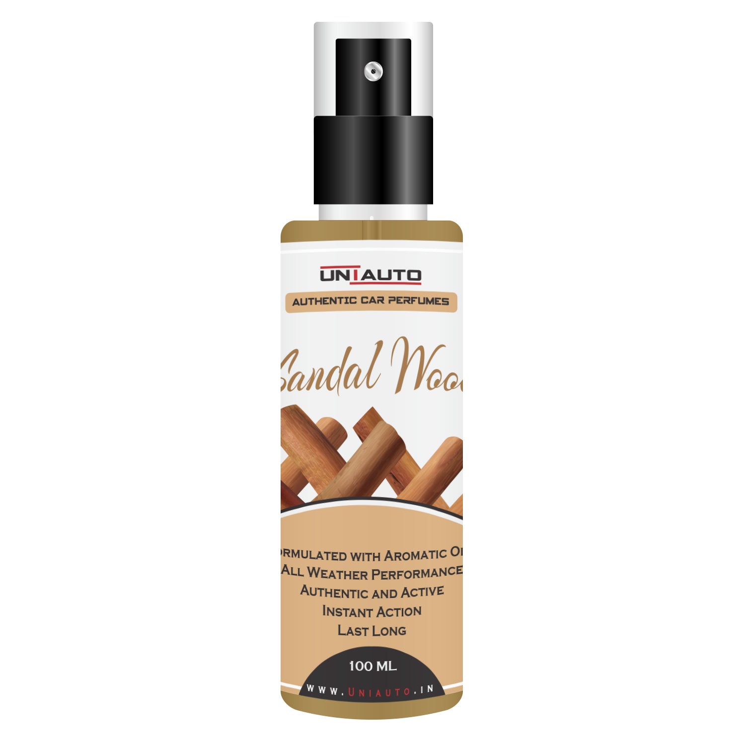 Uniauto Sandalwood – Premium Car Perfume for a Warm and Woody Aroma – 100ml