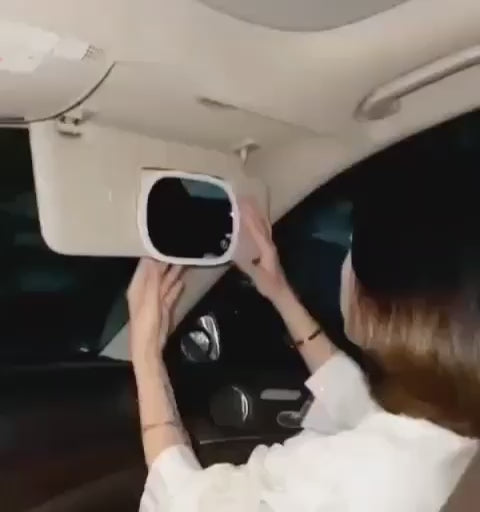 Car Visor Vanity Mirror With LED, Rechargeable Car Makeup Mirror with LED Lights