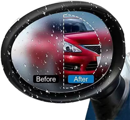 Anti Fog Film by Uniauto - Round - Universal Fit | Anti Rain Blocker | Anti Water | Prevent Water and Mist on Mirror