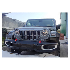 ABS Wrangler-Style Bumper for Mahindra Thar ROXX | Airbag & Sensor Compatible | Winch-Ready Design