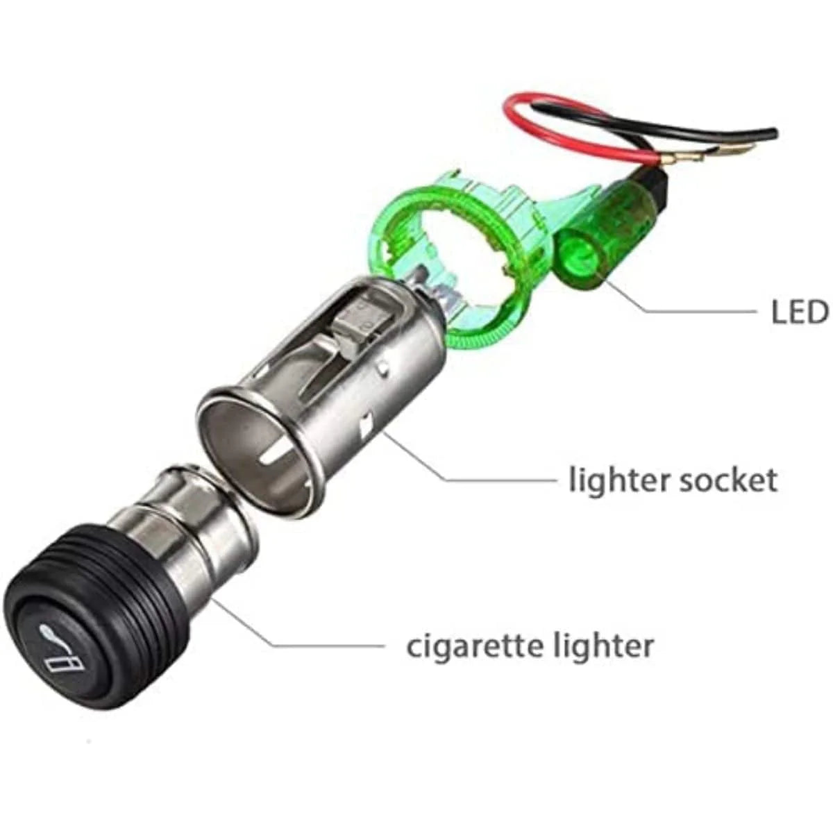 Electric 12V Led Cigarette Lighter Car Cigarette Lighter