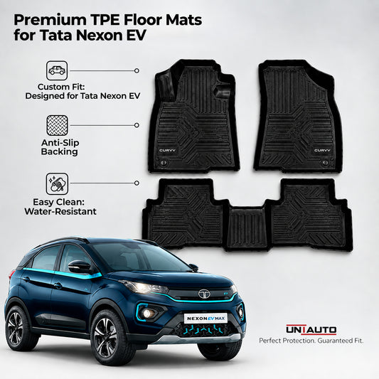 GFX Style Uniauto Tru Fit mats  for TATA Nexon EV 2023 onwards