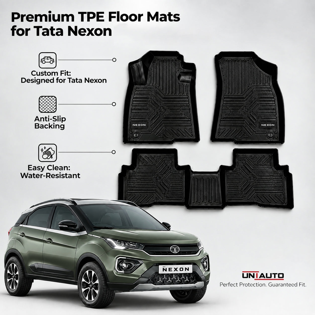 مفارش GFX Style Uniauto Tru Fit لسيارة تاتا نيكسون موديل 2023 فما فوق