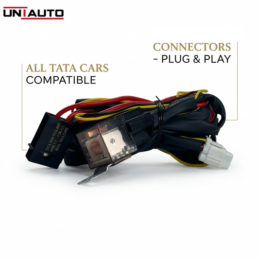 TATA Plug and Play Fog Light Wiring - ONLY For OEM Fog Lamps | for TATA Nexon, Nexon EV, Punch, Punch EV, Harrier, Safari, Curvv & Curvv EV