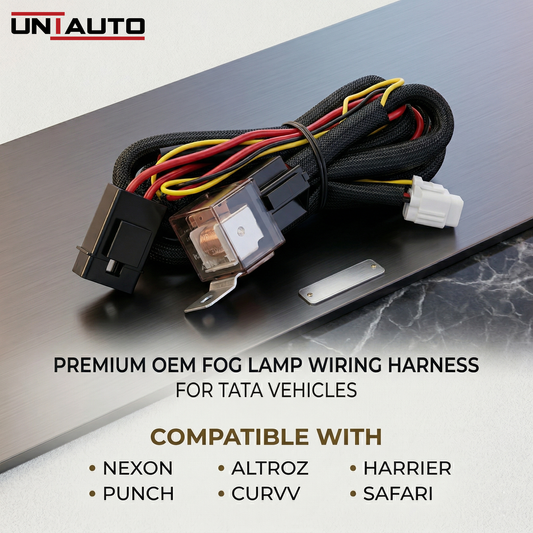TATA Plug and Play Fog Light Wiring - ONLY For OEM Fog Lamps | for TATA Nexon, Nexon EV, Punch, Punch EV, Harrier, Safari, Curvv & Curvv EV