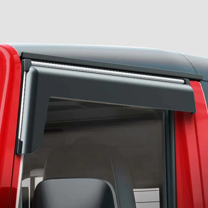 ABS Plastic Unbreakable Door visor with chrome Line for Mahindra Thar - Uniauto