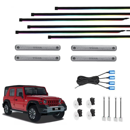 Uniauto ItsMine by Cardi K4 Plus 7th Gen, 22-in-1 and 26-in-1 Specialized for Mahindra Thar Roxx | Ambient Smart LED Light Strip Kit for Interior Car Lighting