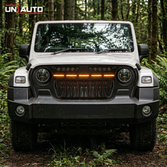 LED Type Imported Front Grille for Mahindra Thar 2020 Onwards | Premium DRL Integrated Design | Bold & Modern Upgrade