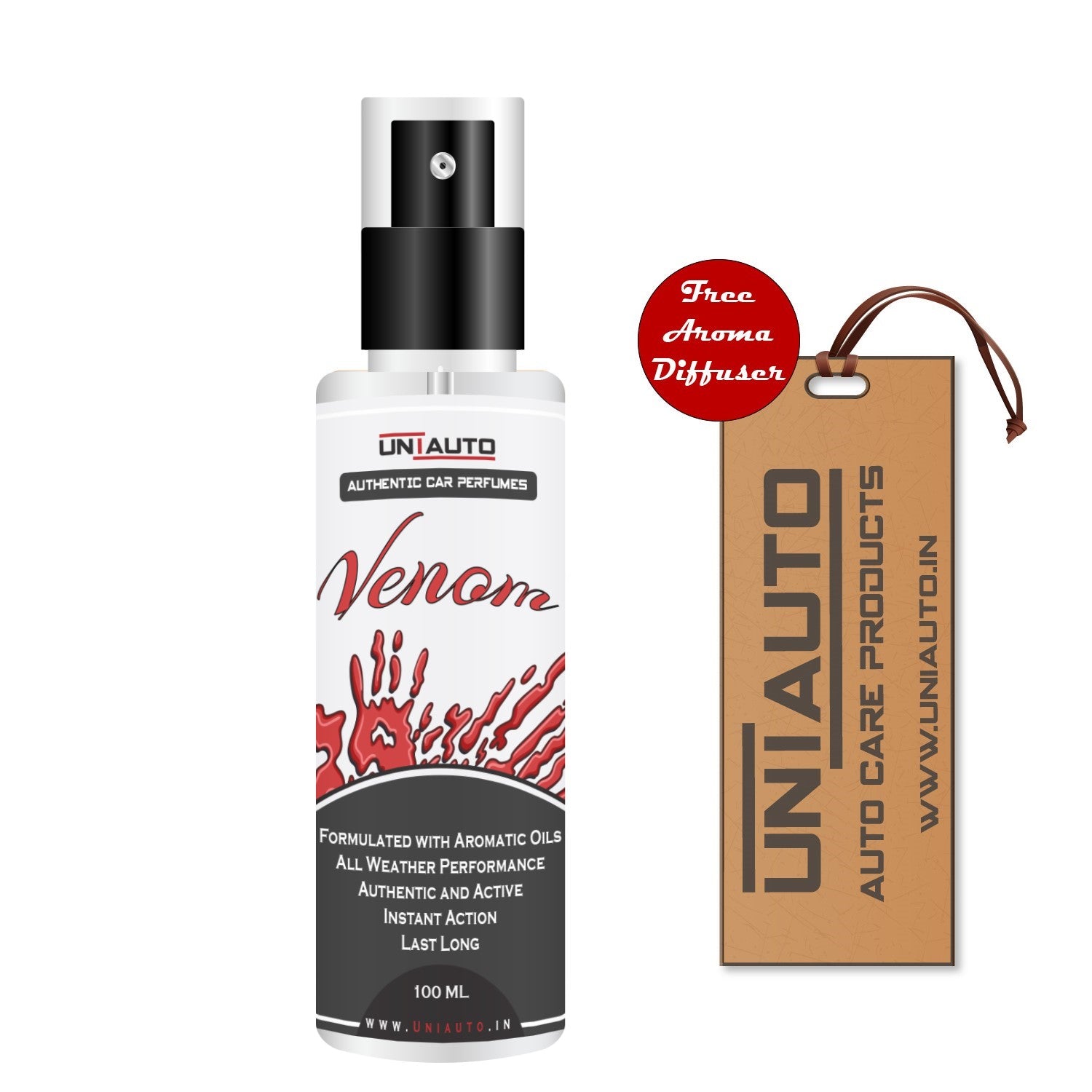 Uniauto Venom – Authentic Car Perfume, Unleash the Power of Intensity - 100ml
