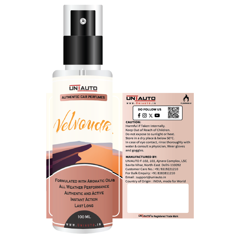 Uniauto Velvoudh – Authentic Car Perfume for a Luxurious & Lasting Aroma - 100ml