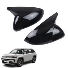 Batman Style ORVM Covers for Maruti Suzuki Victoris | Premium Gloss Black Mirror Covers