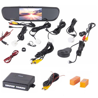 UNIAUTO Video Reverse Parking Sensor with Camera and IRVM Display – For Precision Parking