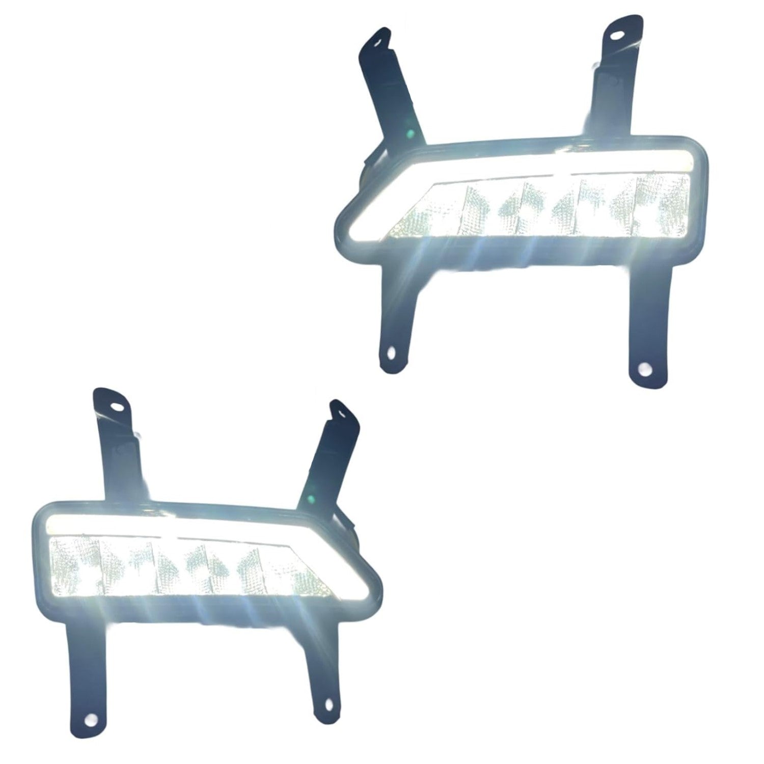 Matrix style Twin color DRL Fog Lamp pair with Built In LED | with Plug and Play wiring | For XUV700