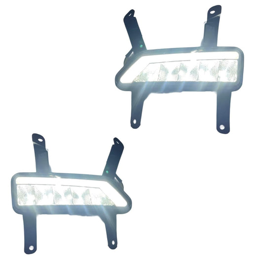 Matrix style Twin color DRL Fog Lamp pair with Built In LED | with Plug and Play wiring | For XUV700